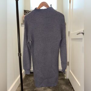Gray Knit Sweater Dress